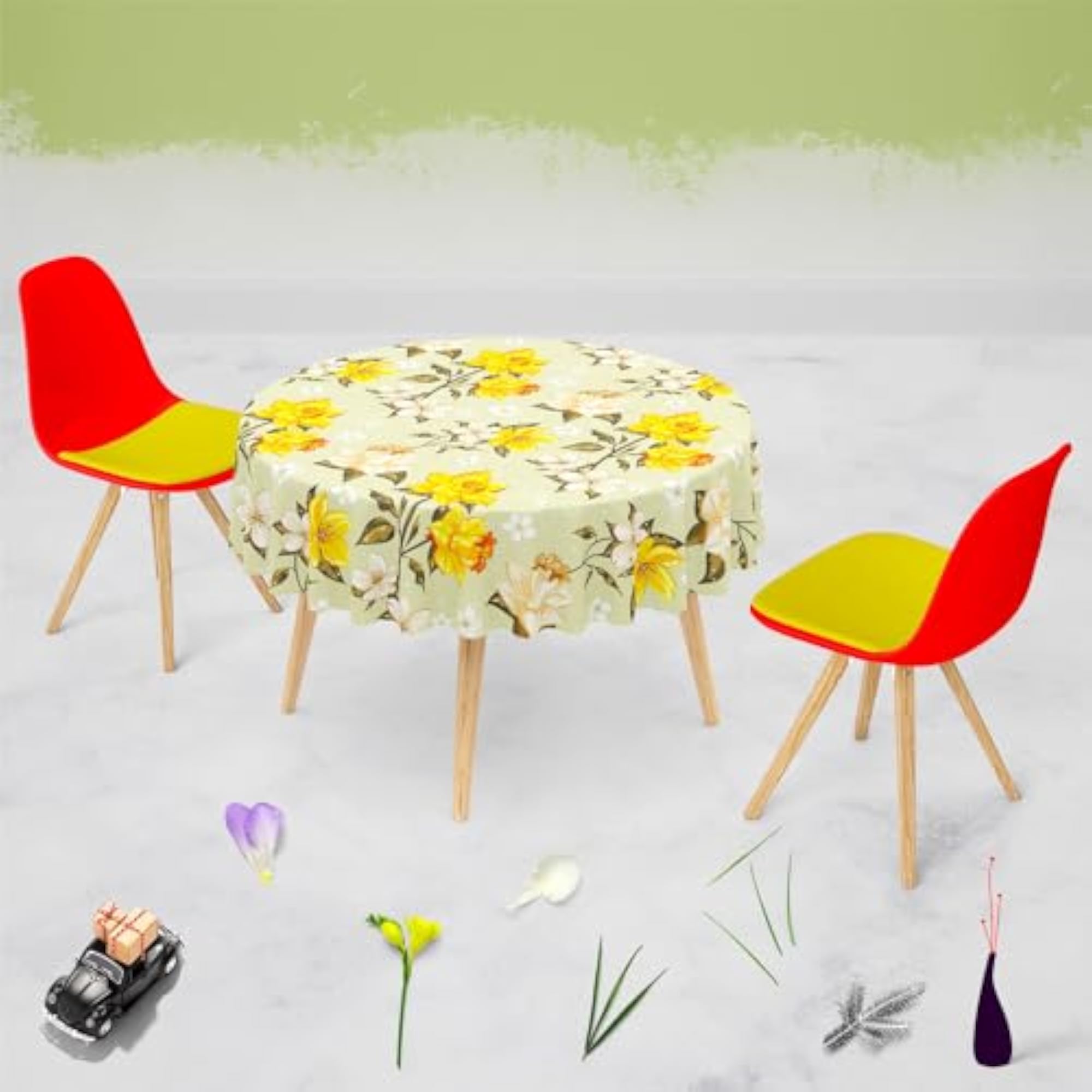 Dotted Lineart Table Cloth Cover for Dining